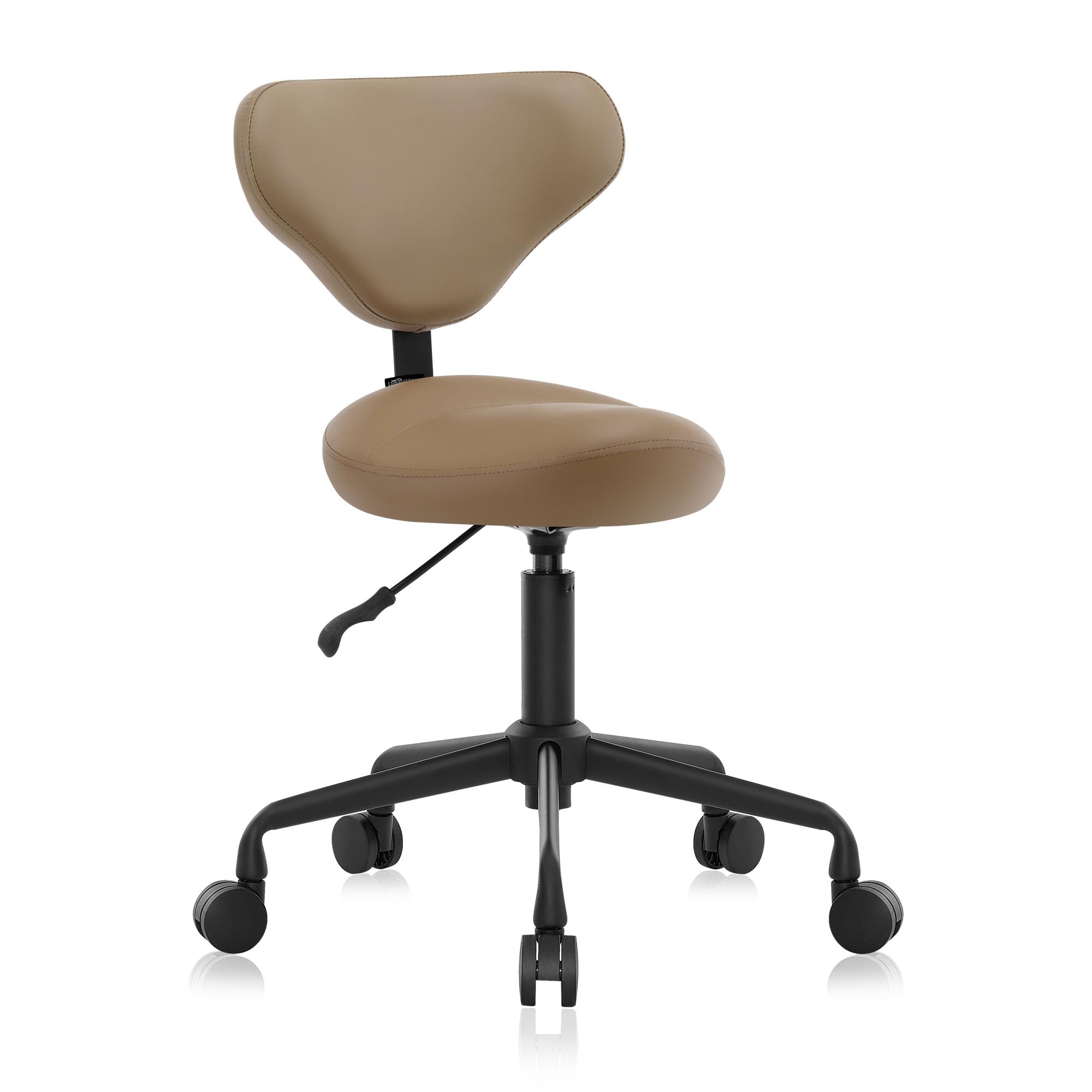 DR.LOMILOMI Ergonomic Saddle Seat Adjustable Pneumatic Hydraulic Drafting Swivel Rolling Stool Chair for Medical Hygienic SPA Massage Salon Home and