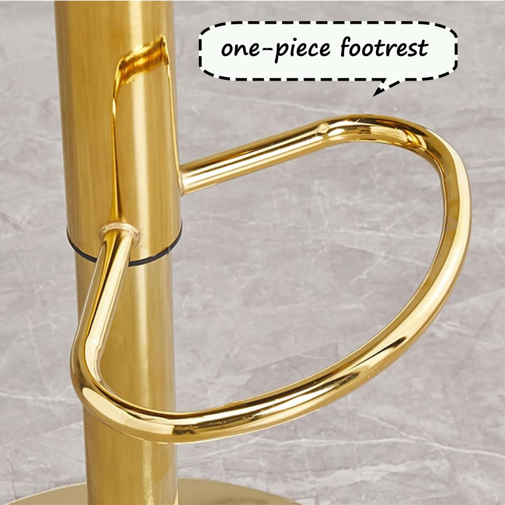 Silla de comedor giratoria de 360° con respaldo, altura ajustable, taburete alto para barra de desayuno, asiento tapizado de poliuretano, elegante y cómodo