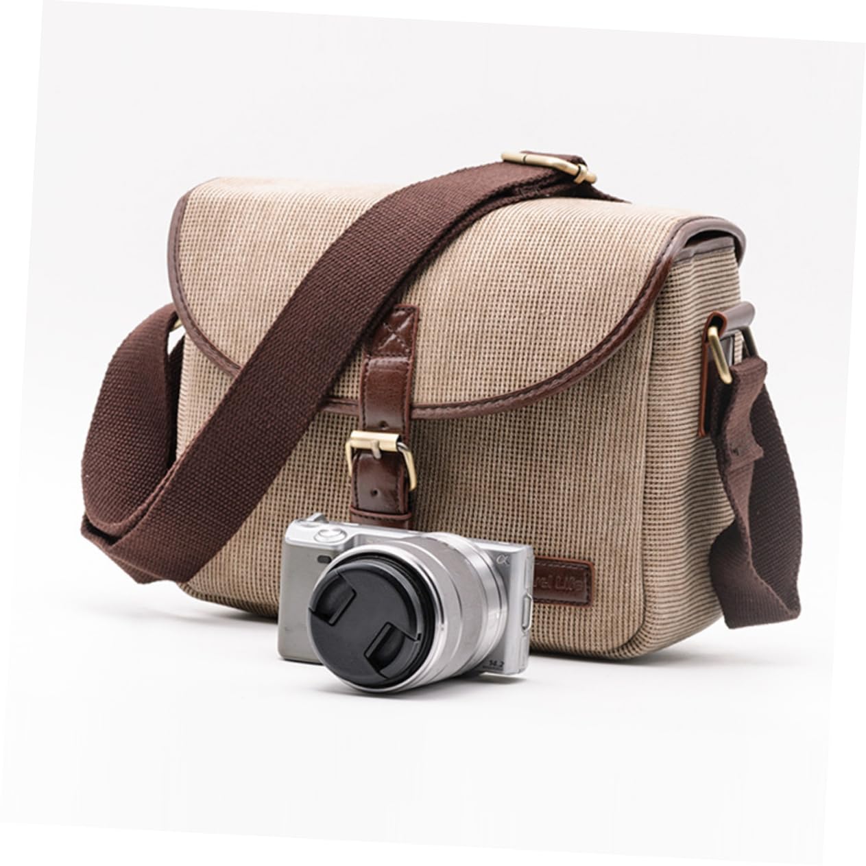 jojofuny Borsa Tracolla Tela Per Fotocamera Digitale Organizer Per e Design Antiurto e Multi-tasche