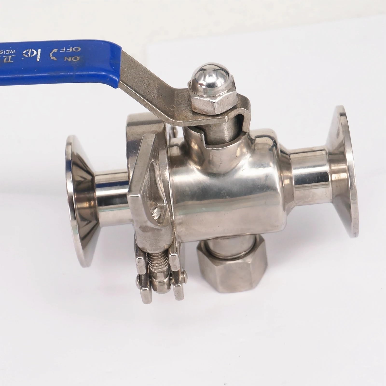 JNURGWLYH 3/4" 19mm SUS304 Stainless Steel 1.5" Tri Clamp Knock-Down Ball Valve