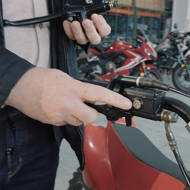 7/8" Universal Blue Clutch Brake Lever Master Cylinder Reservoir Set