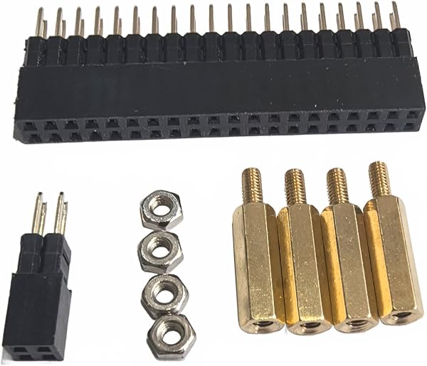 DSLRKIT 13,5 mm GPIO und PoE Pin Header Höhenerhöhung Extender für Raspberry Pi 5 4B 3B+ 3B (2 Stück) - 1