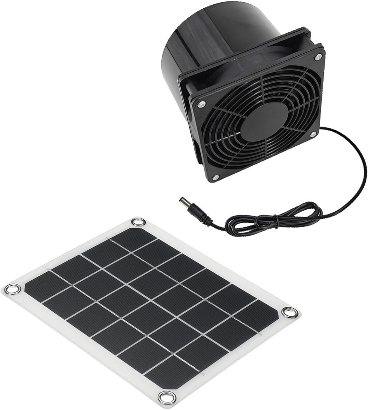 Ventilation Fan, Exhaust Fan Window Extractor Single Crystal 10W Flange Solar Green Energy Cooling Photovoltaic,Bathroom fan(Solar exhaust fan)