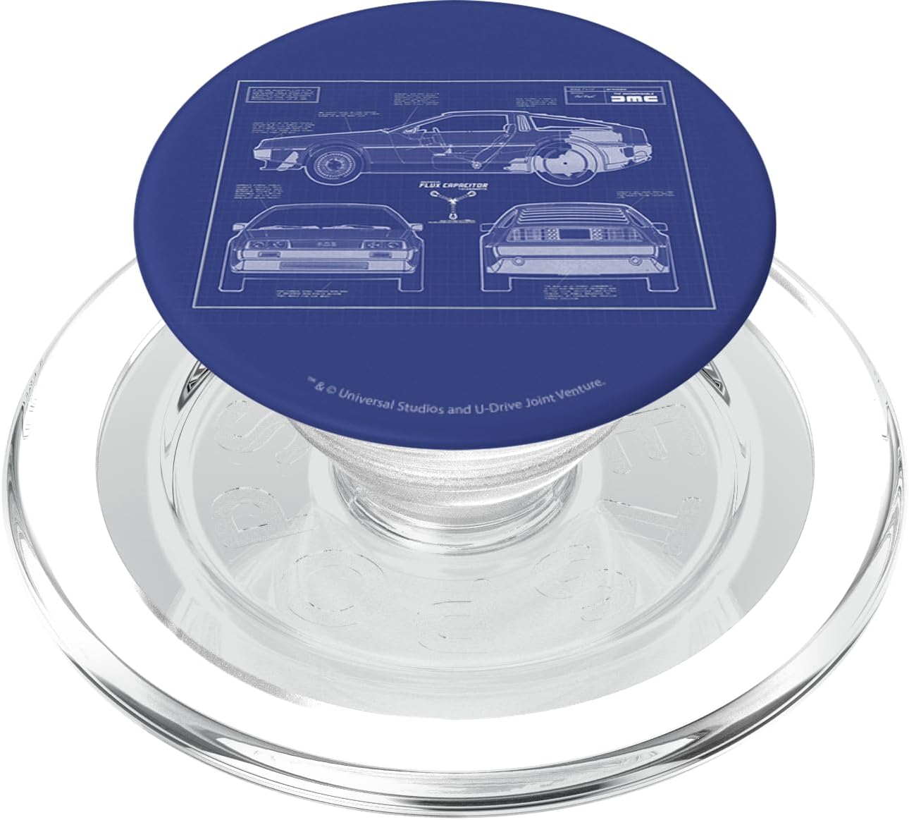 Back To The Future Delorean Schematics PopSockets MagSafe PopGrip for iPhone