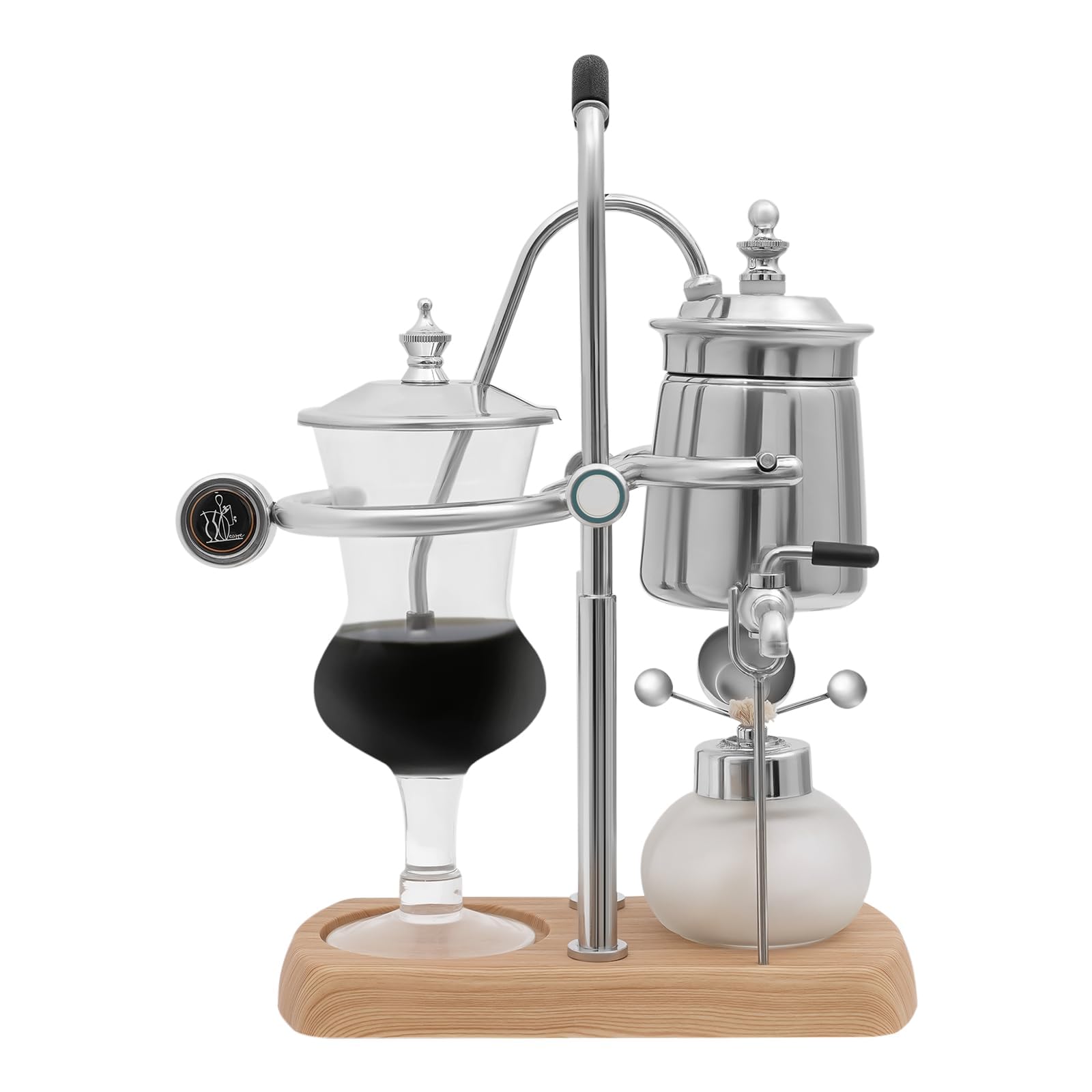 ZephPerton Belgian Royal Family Balance Siphon Coffee Maker, Coffee Maker Vintage Coffee Makers with Auto Safety Shutoff, Vacuum Brewing System 400ml/13.53oz, Suitable Both Tea and Coffee for Kitchen
