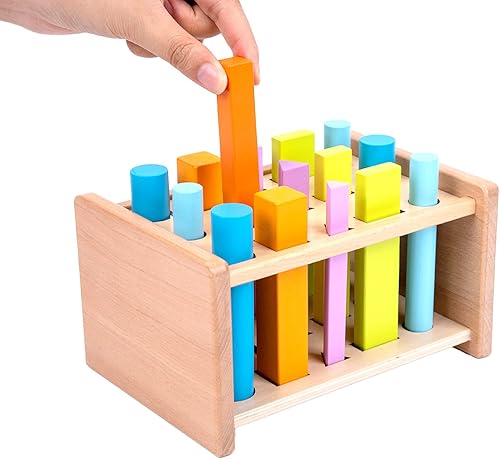 Miniatura 2 de Montessori Juguetes para más de 1 año de edad, soporte de juego de clasificación de tamaño en forma 3D, juguetes para bebés para juguetes educativos