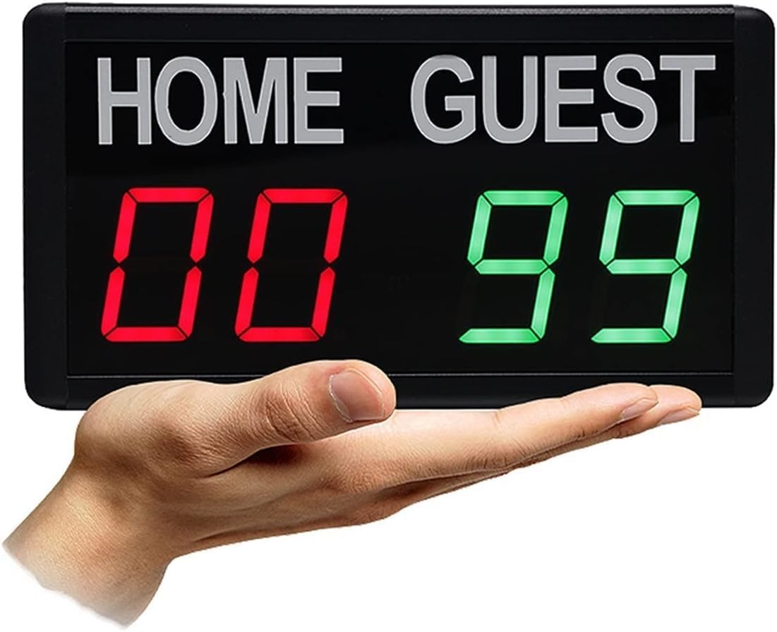 Basketball Scoreboard and Timer Electronic Portable Digital Scoreboard with Remote Wall Mounted Table Tennis Scorer,