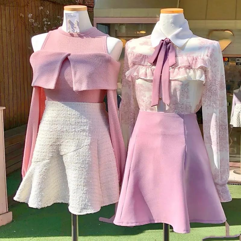 Camisas formales con volantes y pajarita para mujer