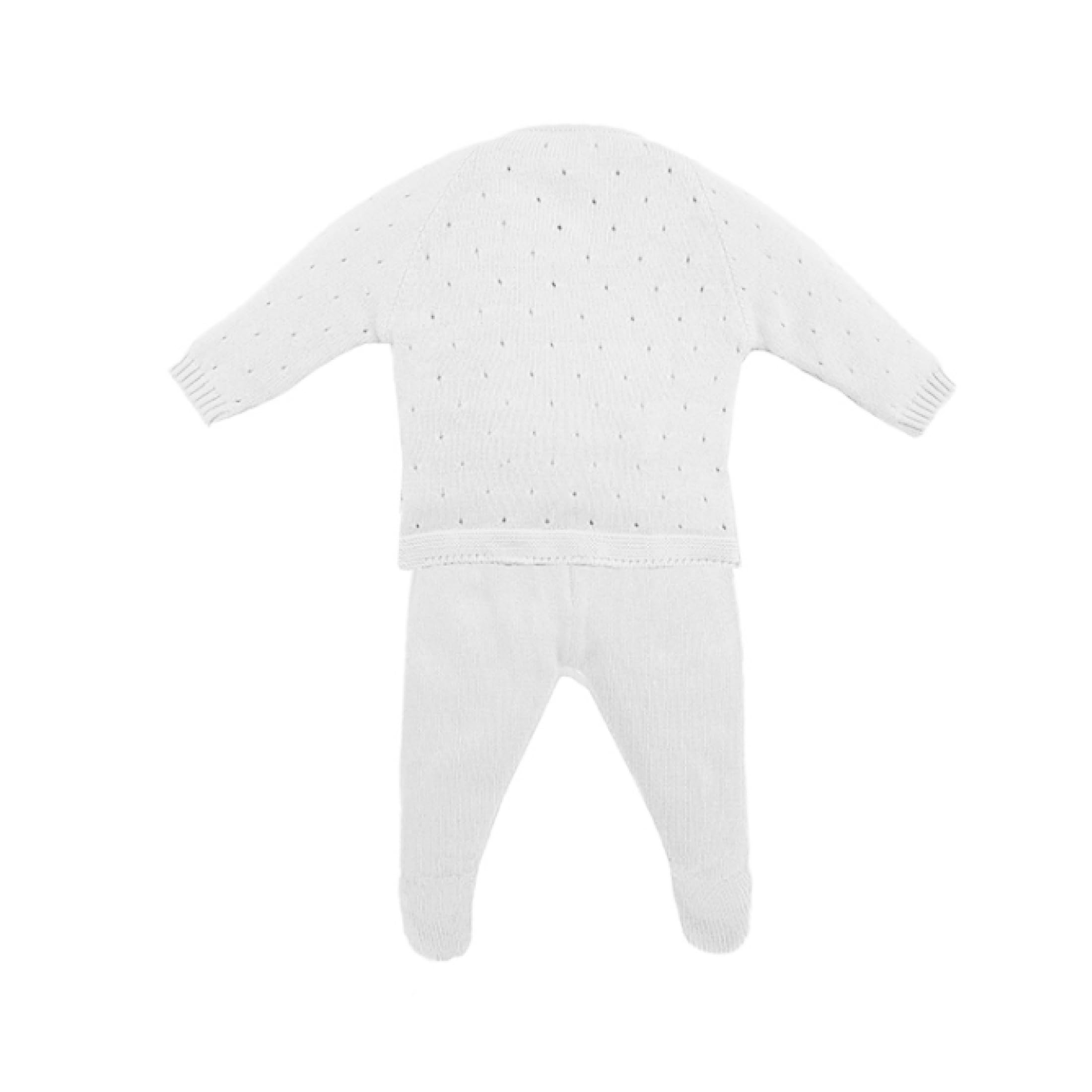 MINUTUS Conjunto Bebé Aire con Gorro, Primera Puesta, Ropa Recién Nacido, Jersey y Polaina 100% Algodón, 3 Piezas