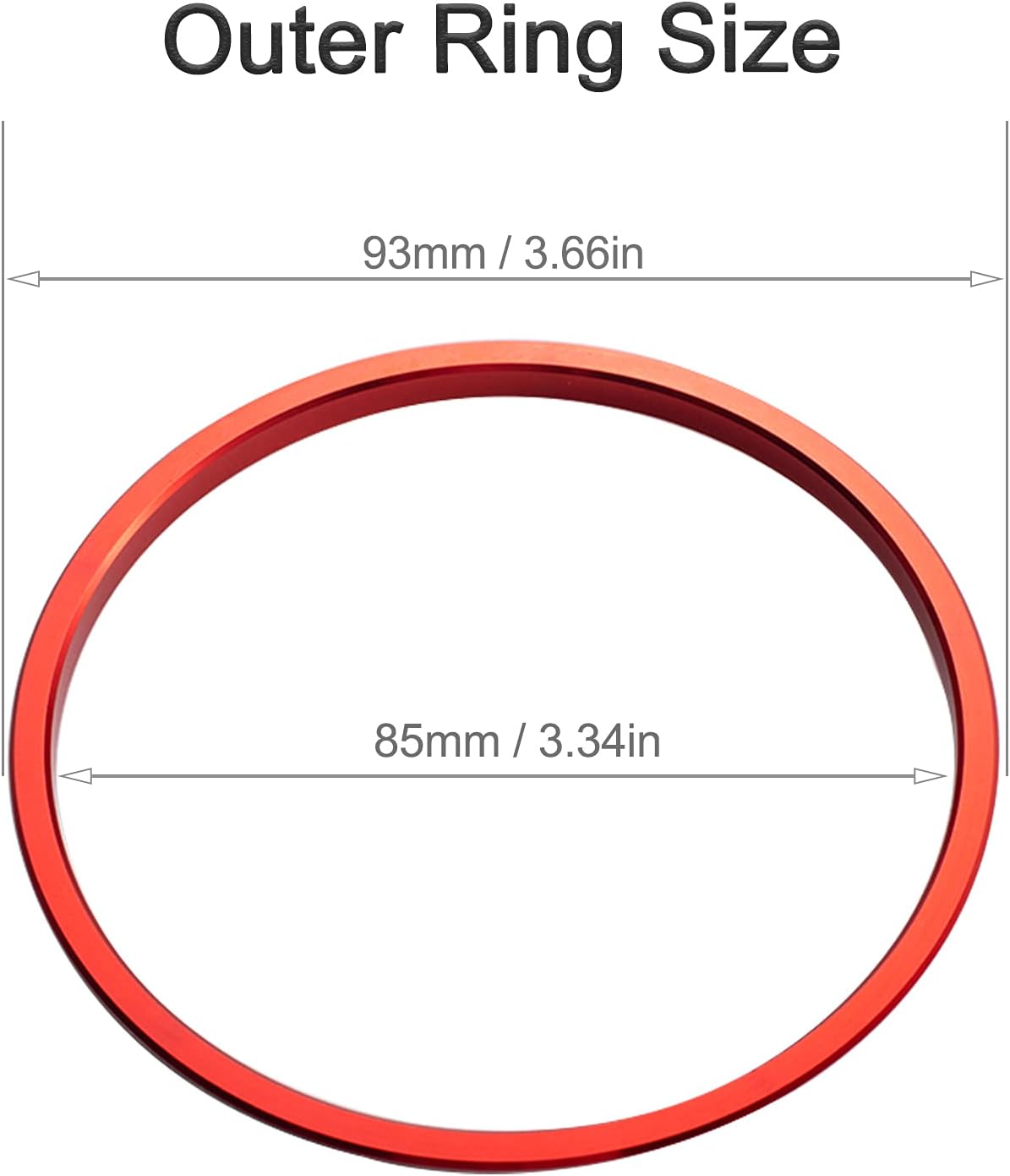 JDMCAR Compatible with Toyota Tacoma Accessories 2016-2022 2023 Premium Aluminum Alloy A/C Vent Ring Outer Trim Decoration Covers fit 2016-2023 Tacoma A/C Outlet Vent -(4 pcs Set, Red)