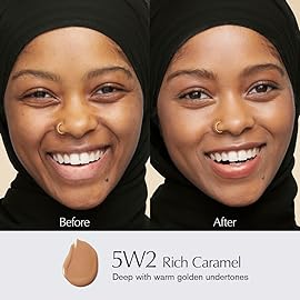 Este Lauder Futurist Hydra Rescue Moisturizing Foundation Makeup SPF 45 for a 12-Hour Glow, 1.2 Fl Oz, 5W2 Rich Caramel