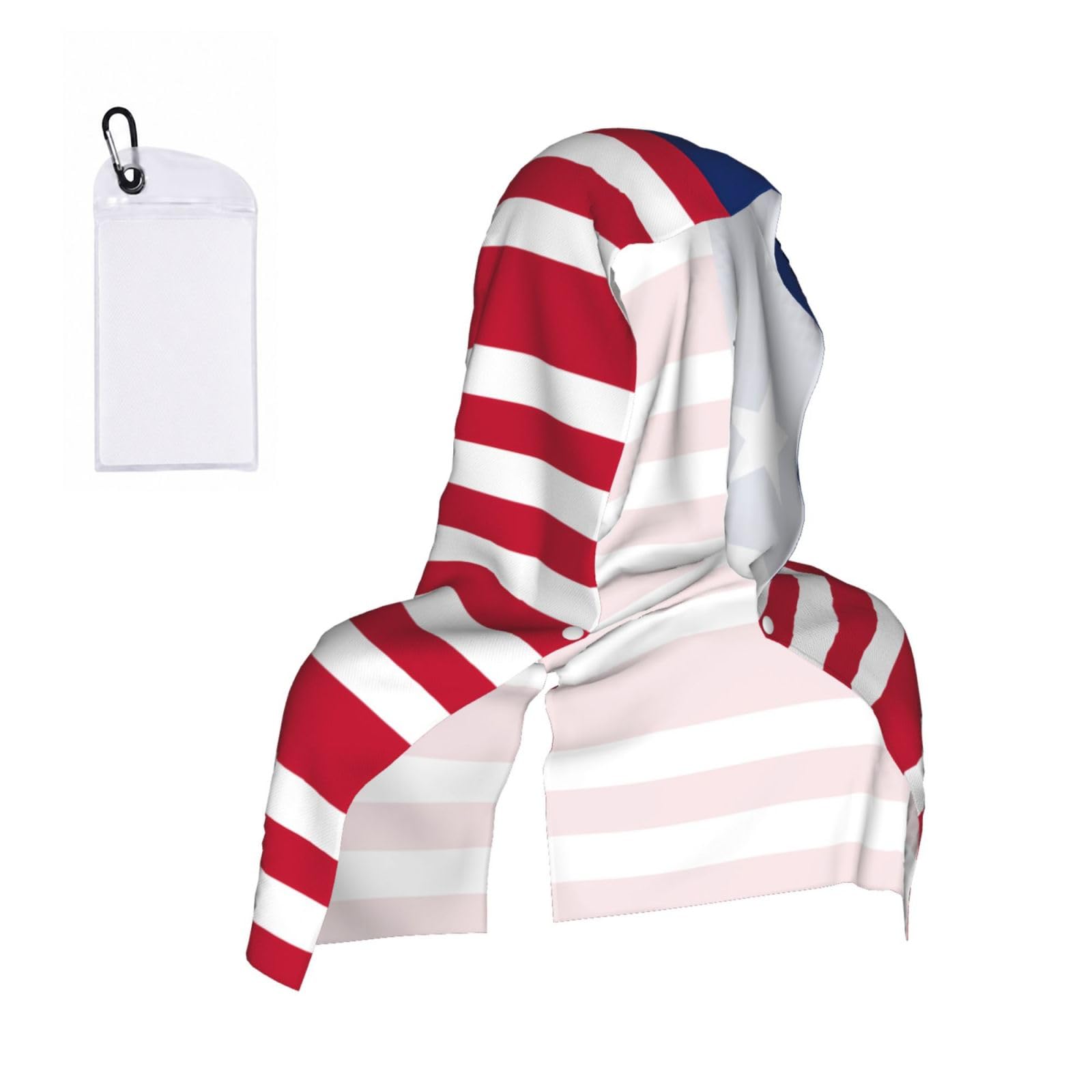 CNTDBU Liberian flag Cooling Towel Hooded-Instant Chill Neck Cover for Sports, UV Cooling Rag for Running Gym