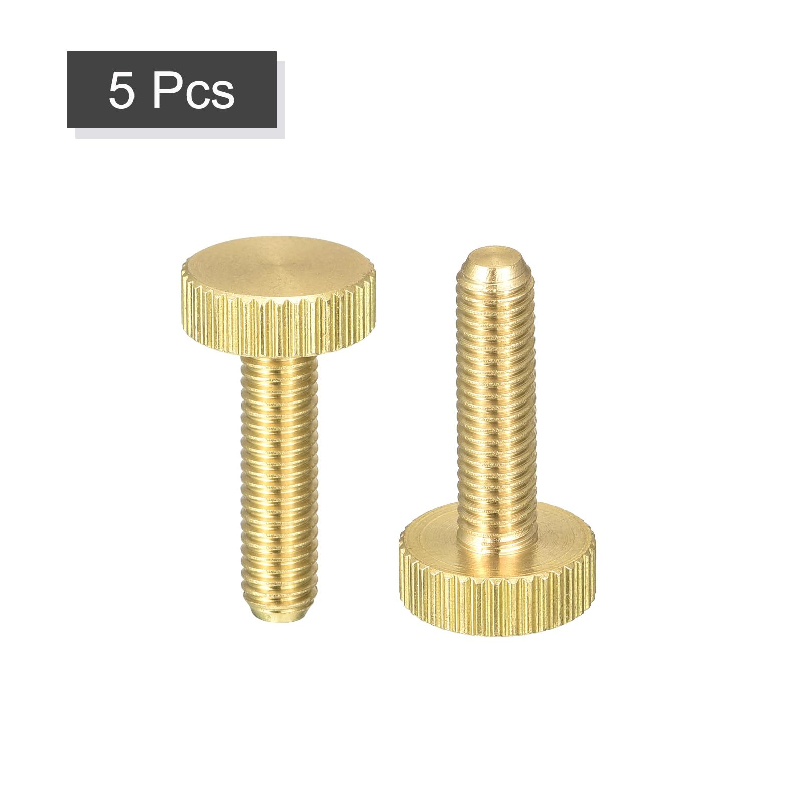 Brass Thumb Screws - M5 Knurled Fasteners -3
