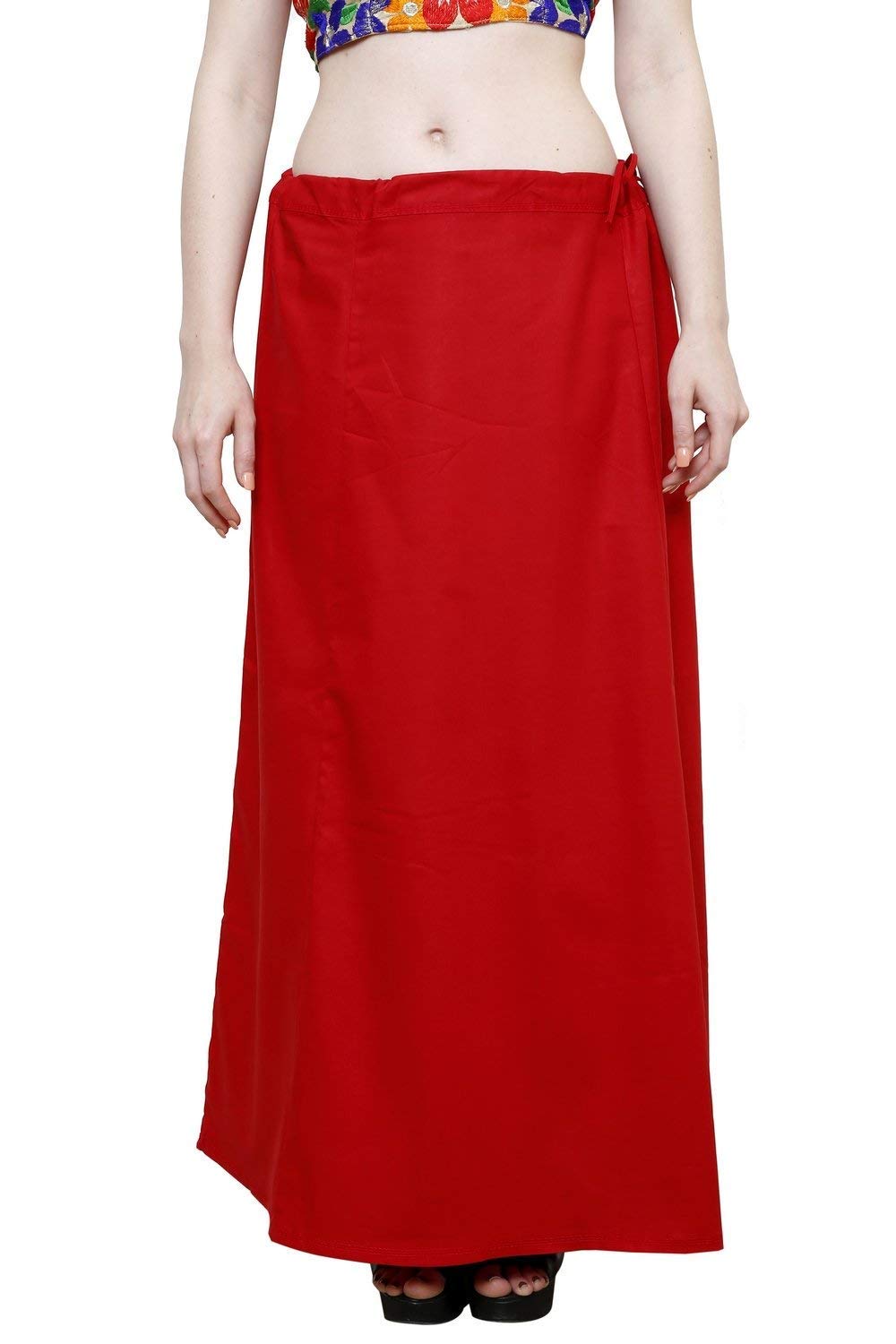 ridhi and sidhi Women's Saree Cotton Petticoats (Red)-picture-15
