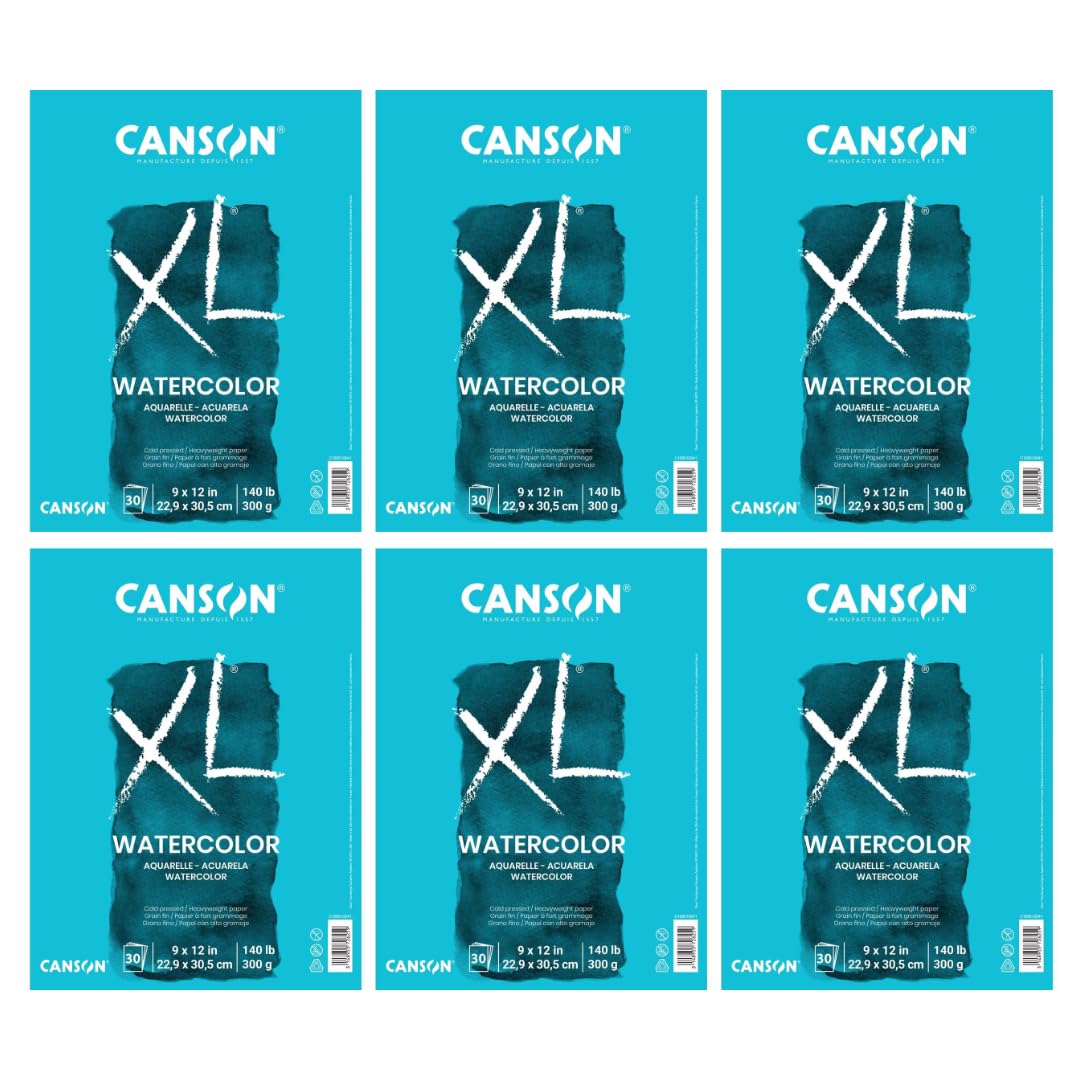 Canson Bloc de acuarela XL, 30 hojas, 9 x 12 pulgadas