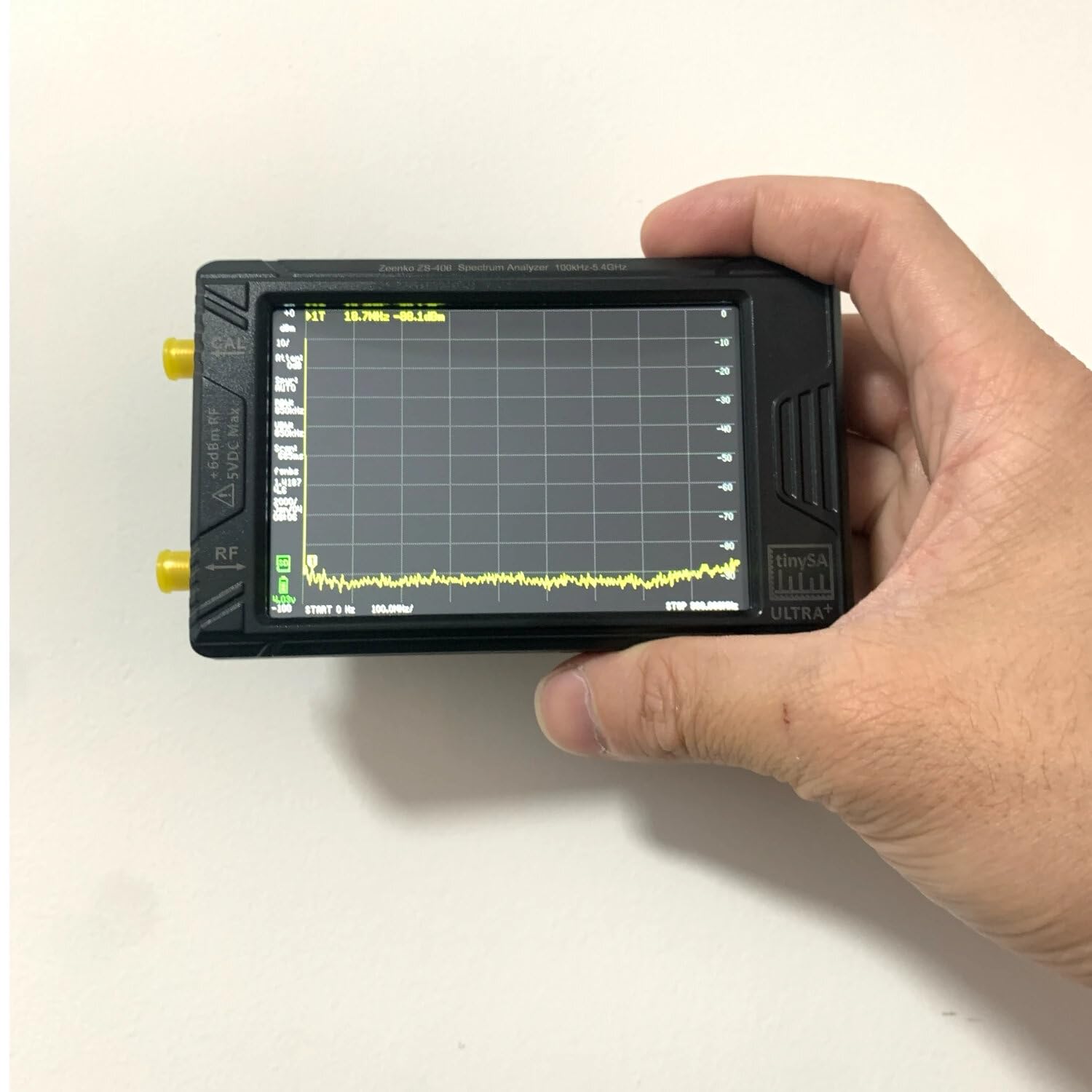 VIDOO Analizzatore Spettro Portatile ZS406 900MHz-5.4GHz Modulo LNA 20dB LCD IPS-TFT 3,98 pollici Batteria 5000mAh