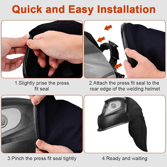 Cobertura para Careta de Soldar con Protección para Cuello Negra miniatura 6