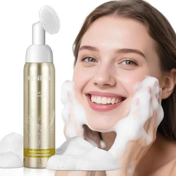 Turmeric Face Wash with Brush, Turmeric Foaming Facial Cleanser,Acne Face Wash,Exfoliating Face Wash Men's Scrub,Facial Skin Care Products,PH Balancing Oil Control Pore Cleaner for Fresh(130ML)