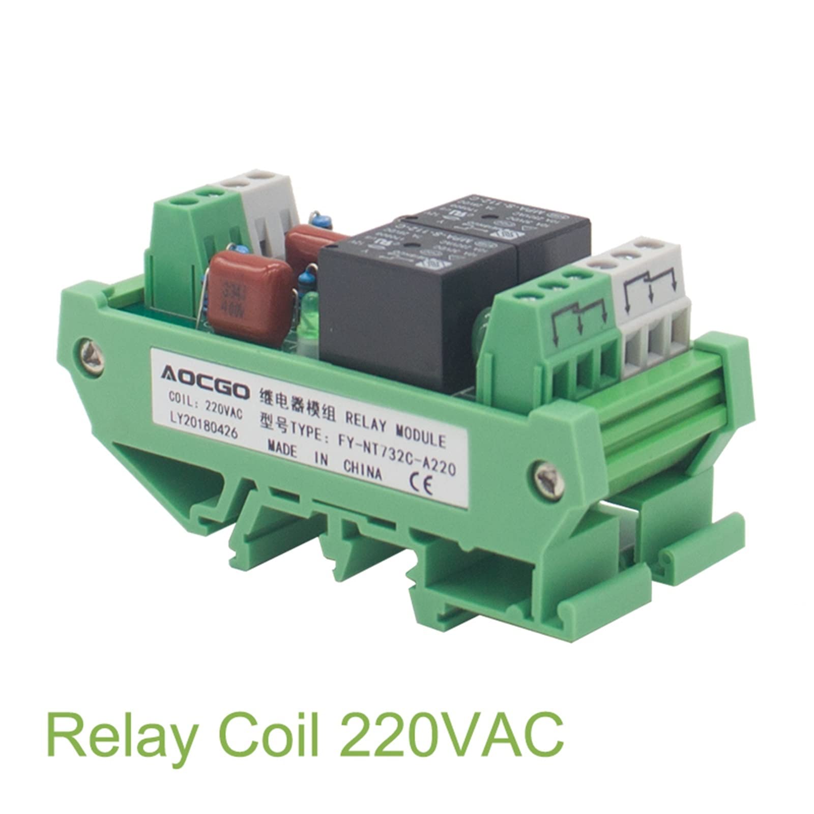 Moduł przekaźnikowy do montażu na szynie DIN 2-kanałowy T73 AC 220 V