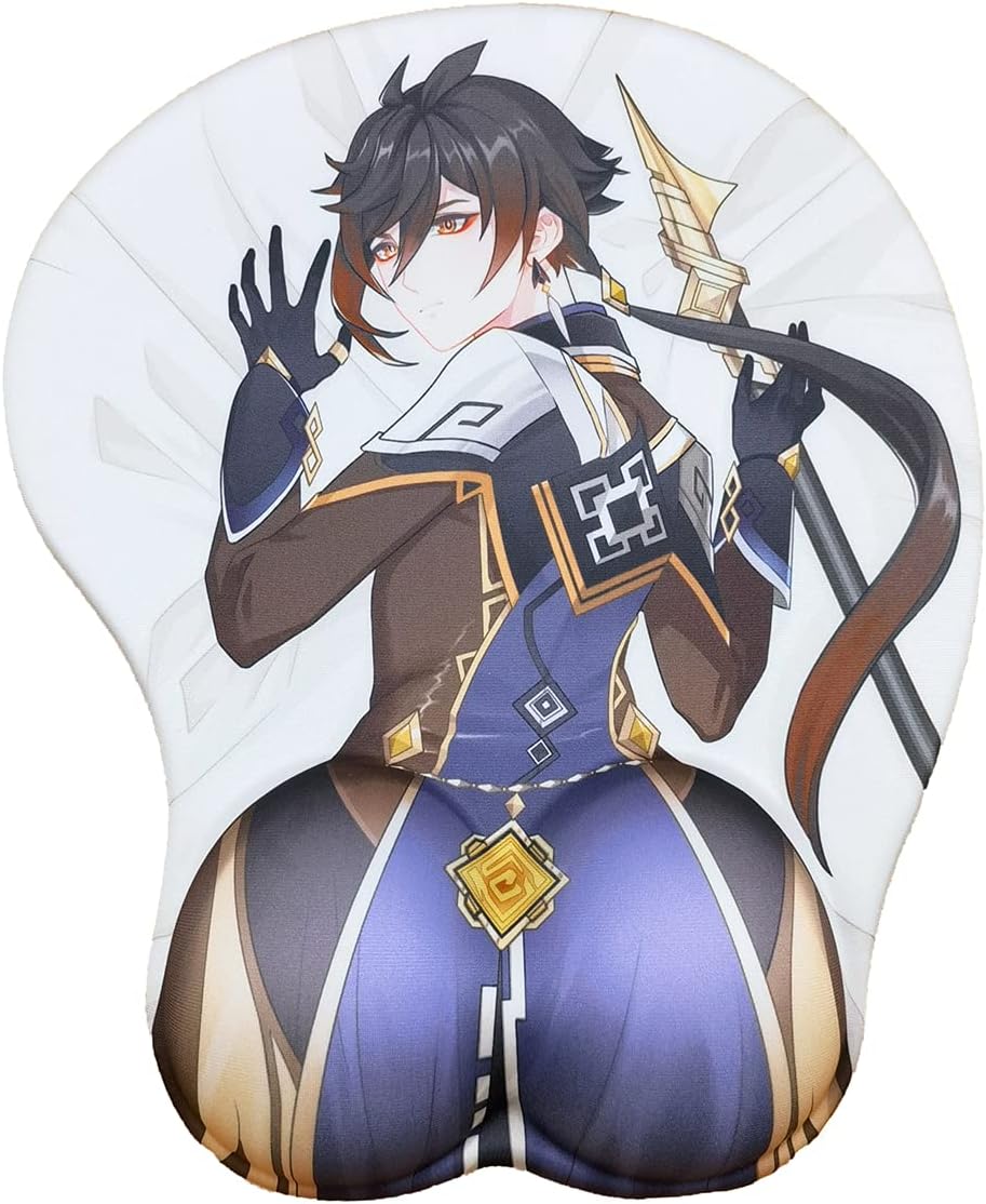 TANSHOW Genshin Impact Zhongli Mouse Pad with Wrist Support