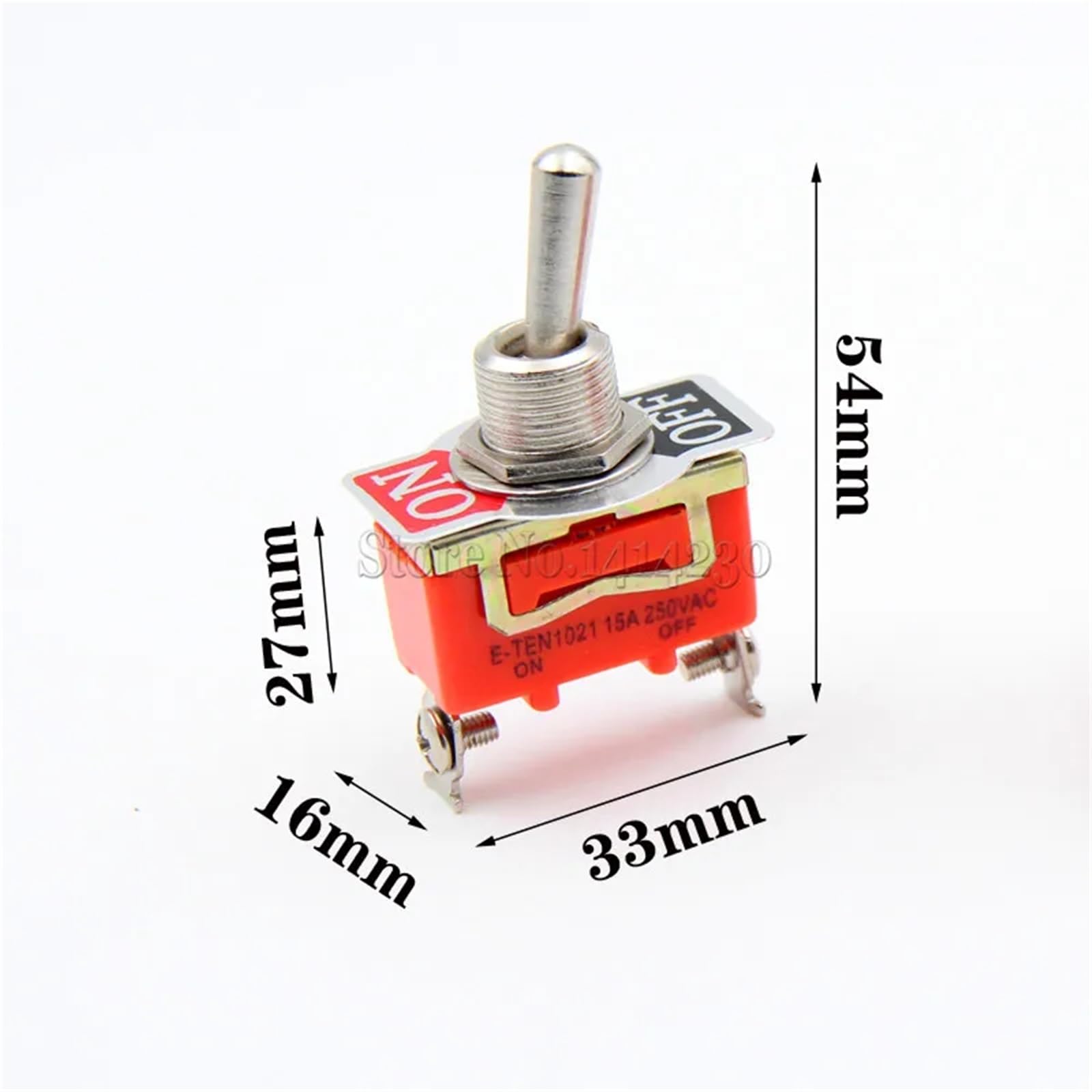 10 sztuk E-TEN1021 15 A 250 V AC 2PIN ON-OFF 12 mm przełącznik przełącznikowy Rocker