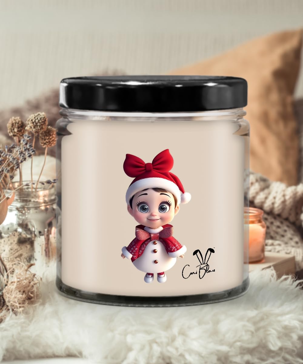 Coni Blau Christmas Candle with Little Girl
