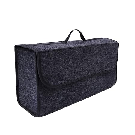 Sulfar Car Soft Storage Box Trunk Bag Travel Storage Organizer Holder Car Accessories Deep Grey