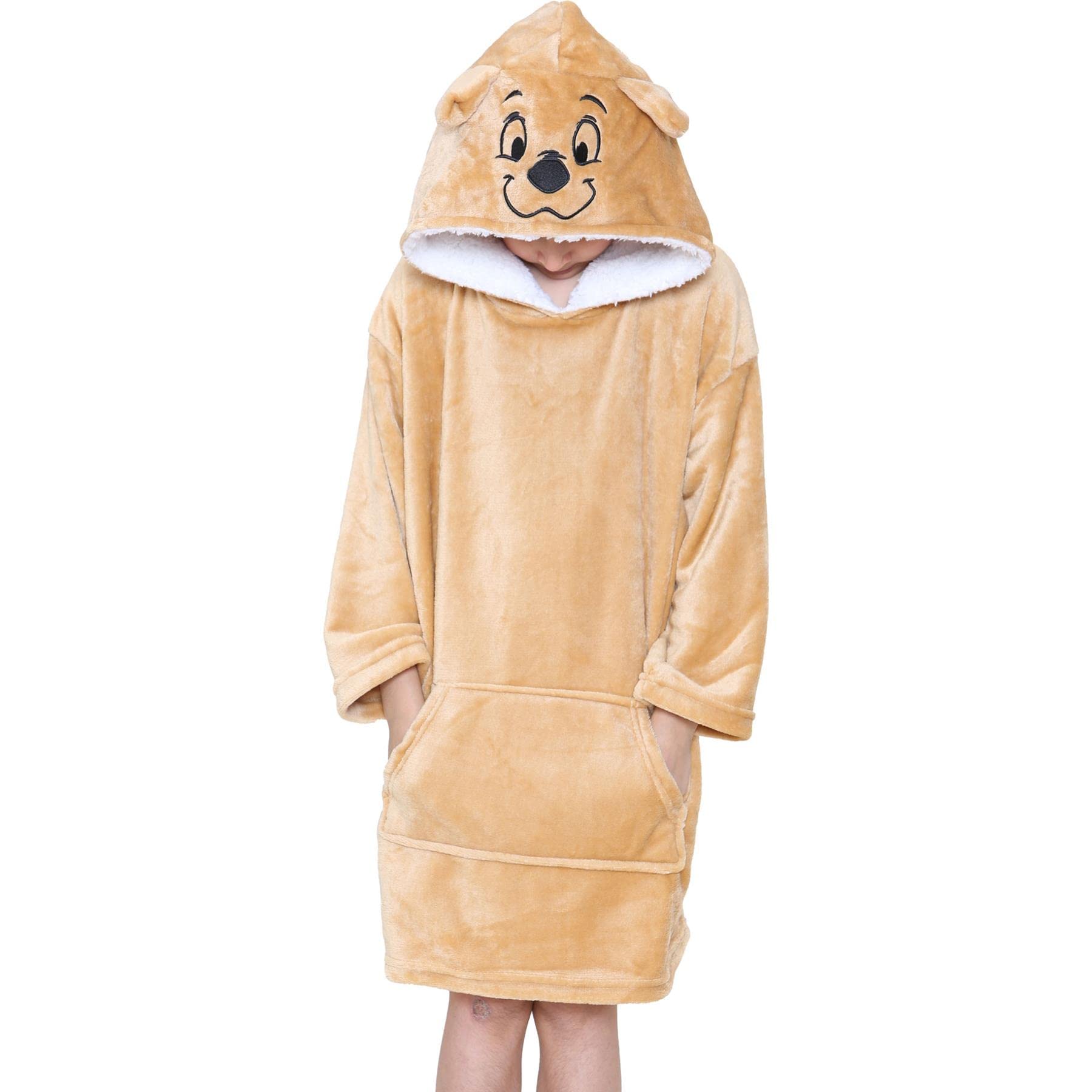 A2Z 4 Kids Girls Boys Oversized Hoodie Printed Snuggle Comfy Blanket Super - Snuggle 950 Dog_.Kids