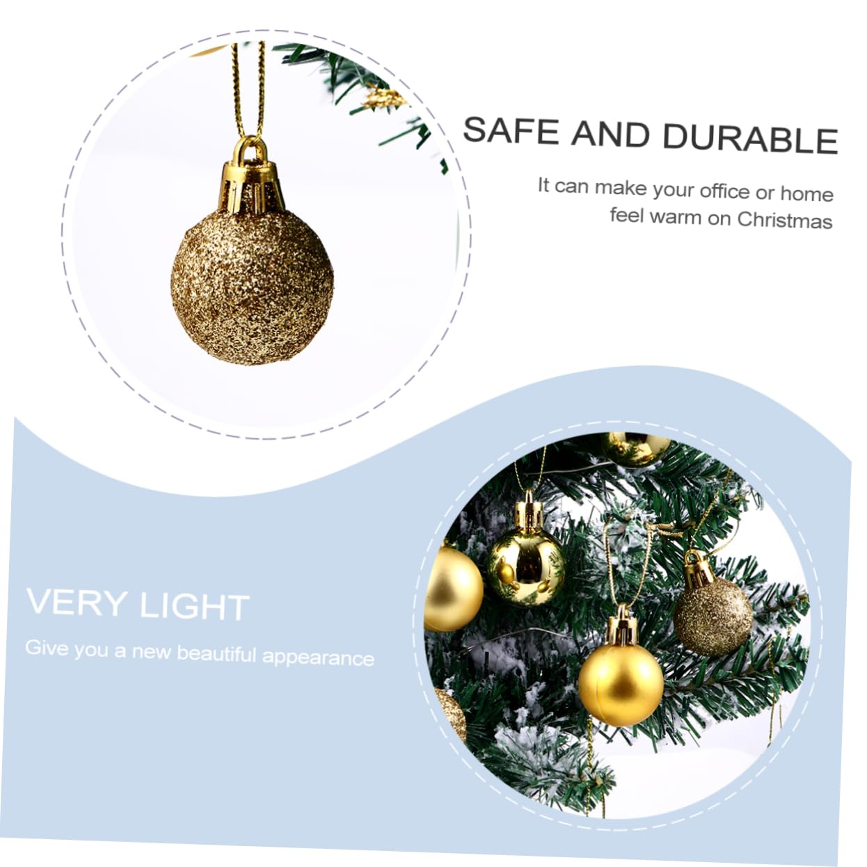 Ciieeo 3 Juegos Elegantes De Adornos Decorativos para Árbol De Navidad Colgantes para Decoración Festiva 48 Piezas X 3