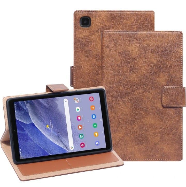 Image of Premium Flip Cover for Samsung Galaxy Tab A7 Lite 8.7 Inch, Leather, Magnetic Stand, Soft TPU Back with PU Leather Front (Brown)