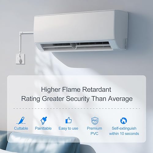 Miniatura 6 de Kit para ocultar cables, 128 pulgadas, cubiertas de un cable para cables en la pared, ocultadores de cables prémium para TV, canaleta de cables