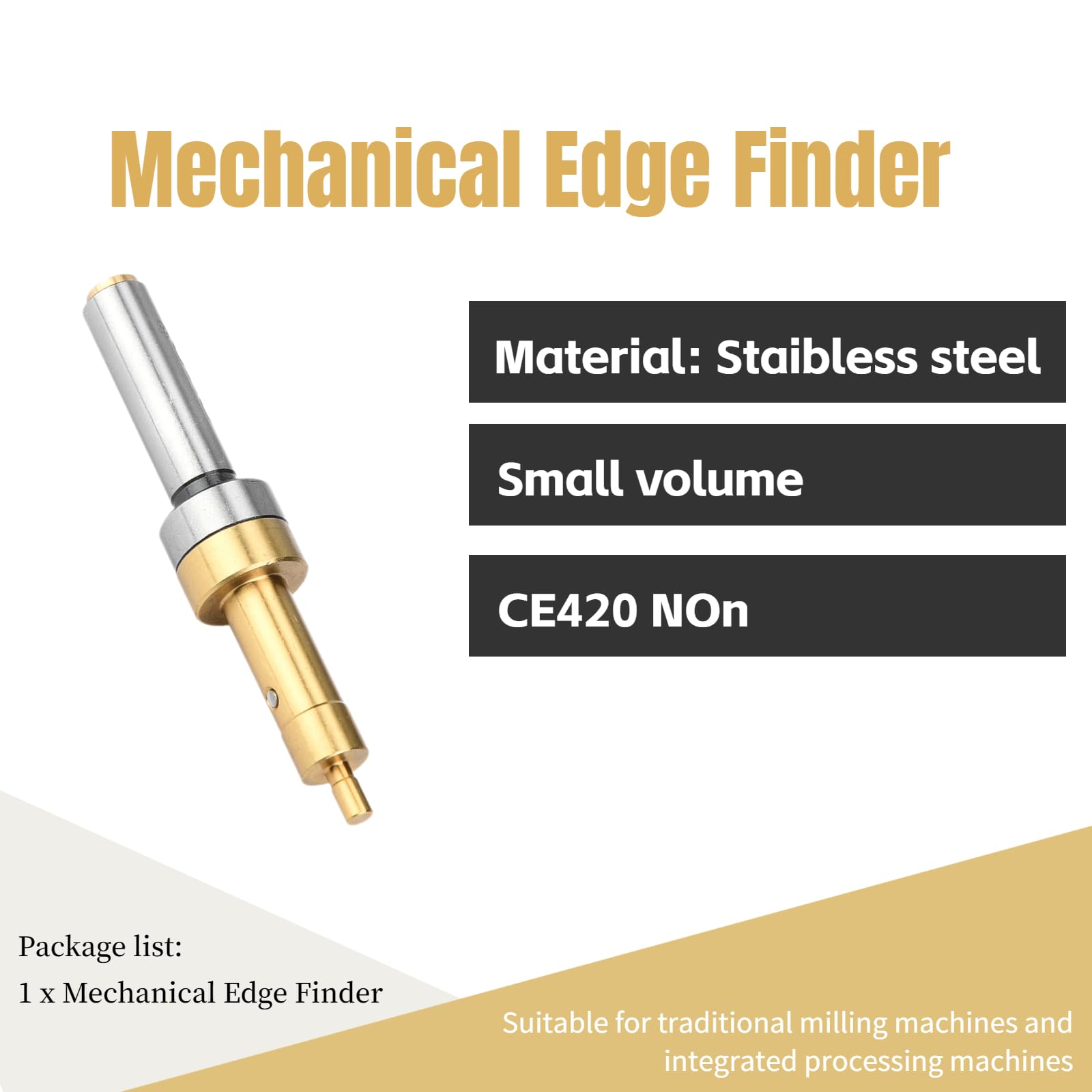 CE420 détecteur de bord mécanique de précision non magnétique 10mm pour les mesures de Rotation mécanique de fraiseuse de tour CNC
