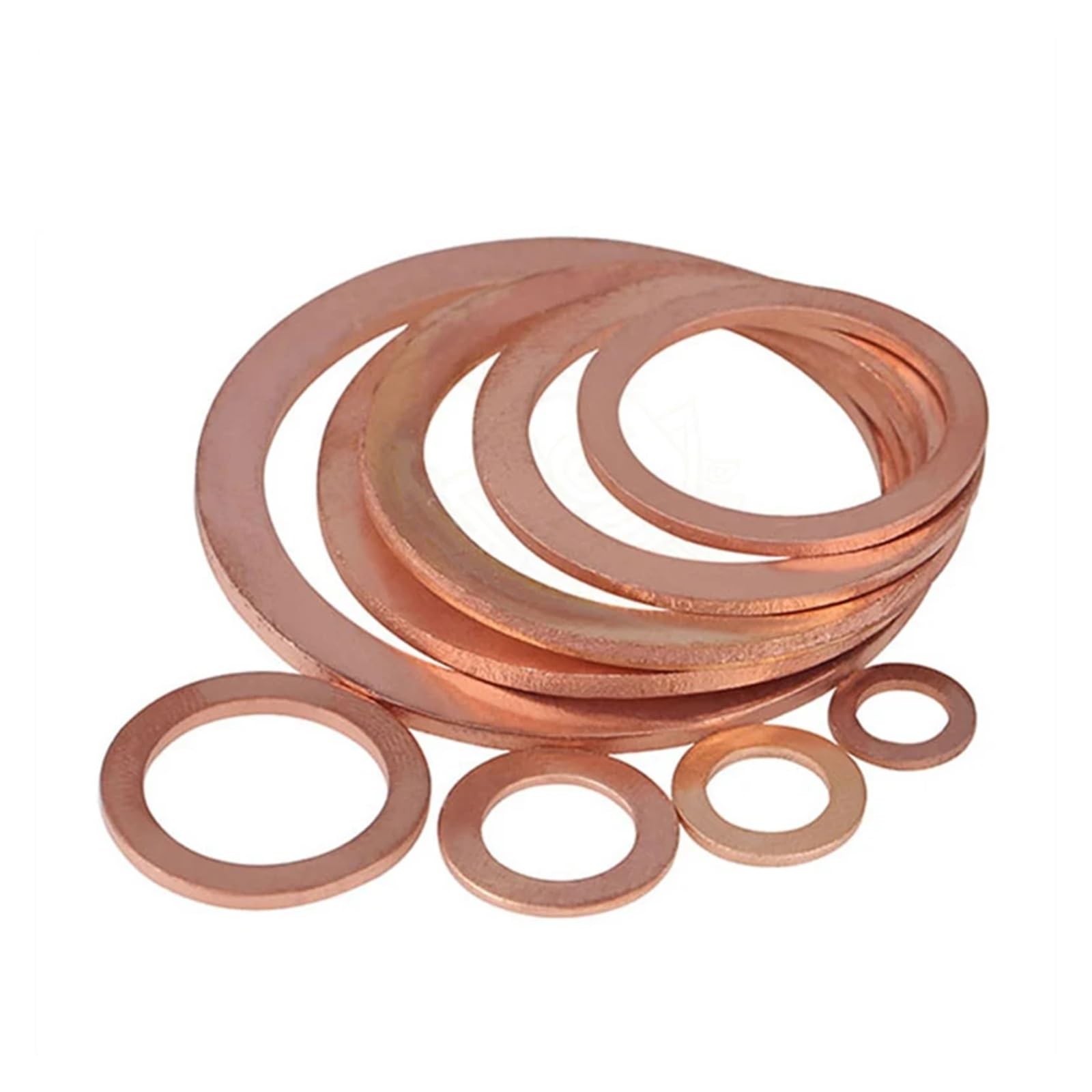 Arandelas planas de cobre 10/50 Uds M5 M6 M8 M10 M12 M14 M16 M18 M20 M22 Arandela de cobre sólido cuña anillo plano Junta anillos sello espaciador liso arandelas sujetador