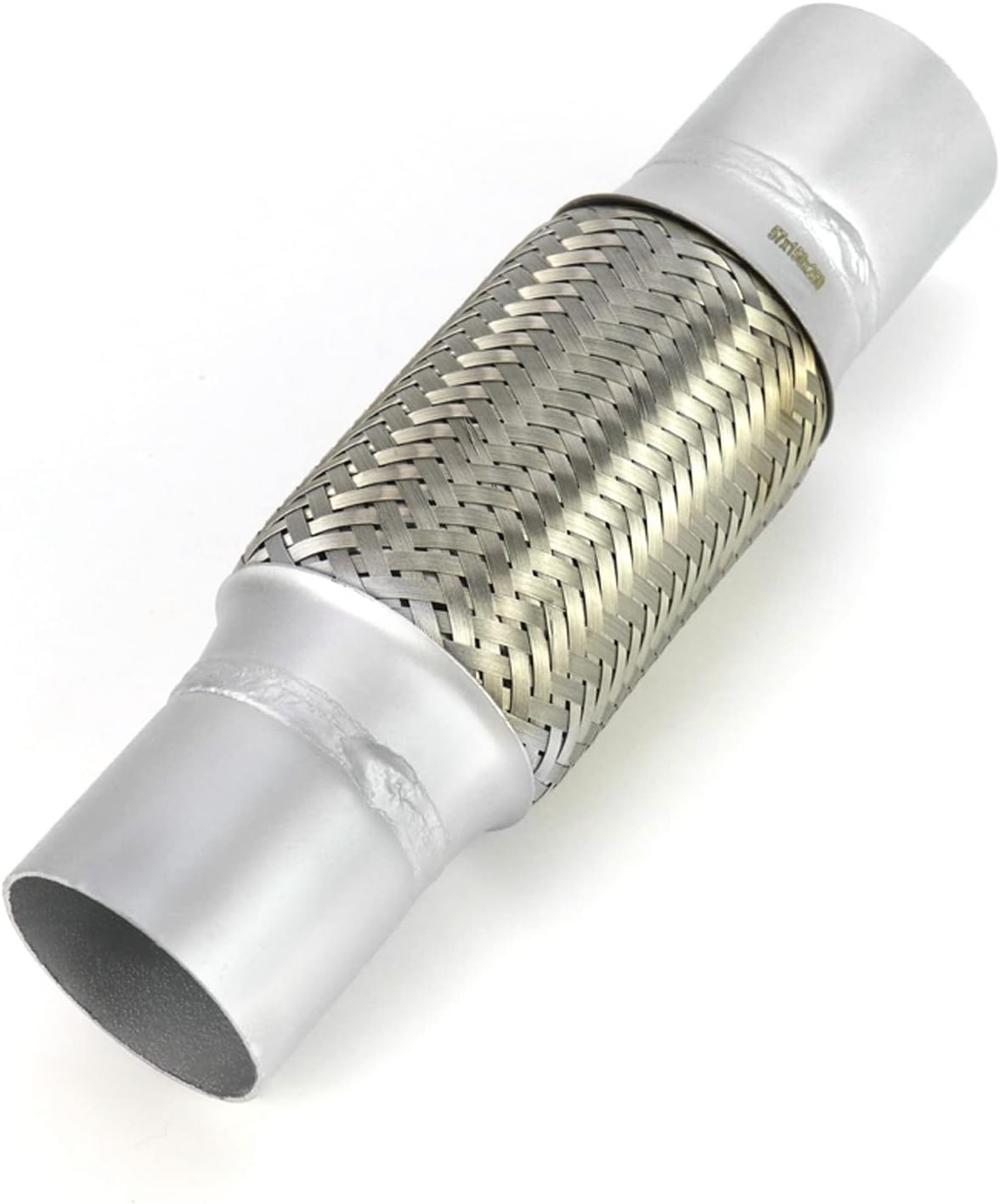 QWORK Exhaust Flex Pipe, 1 Pack, 2.25" x 6" x 10" Long, Stainless Steel, Heavy Duty, Extension