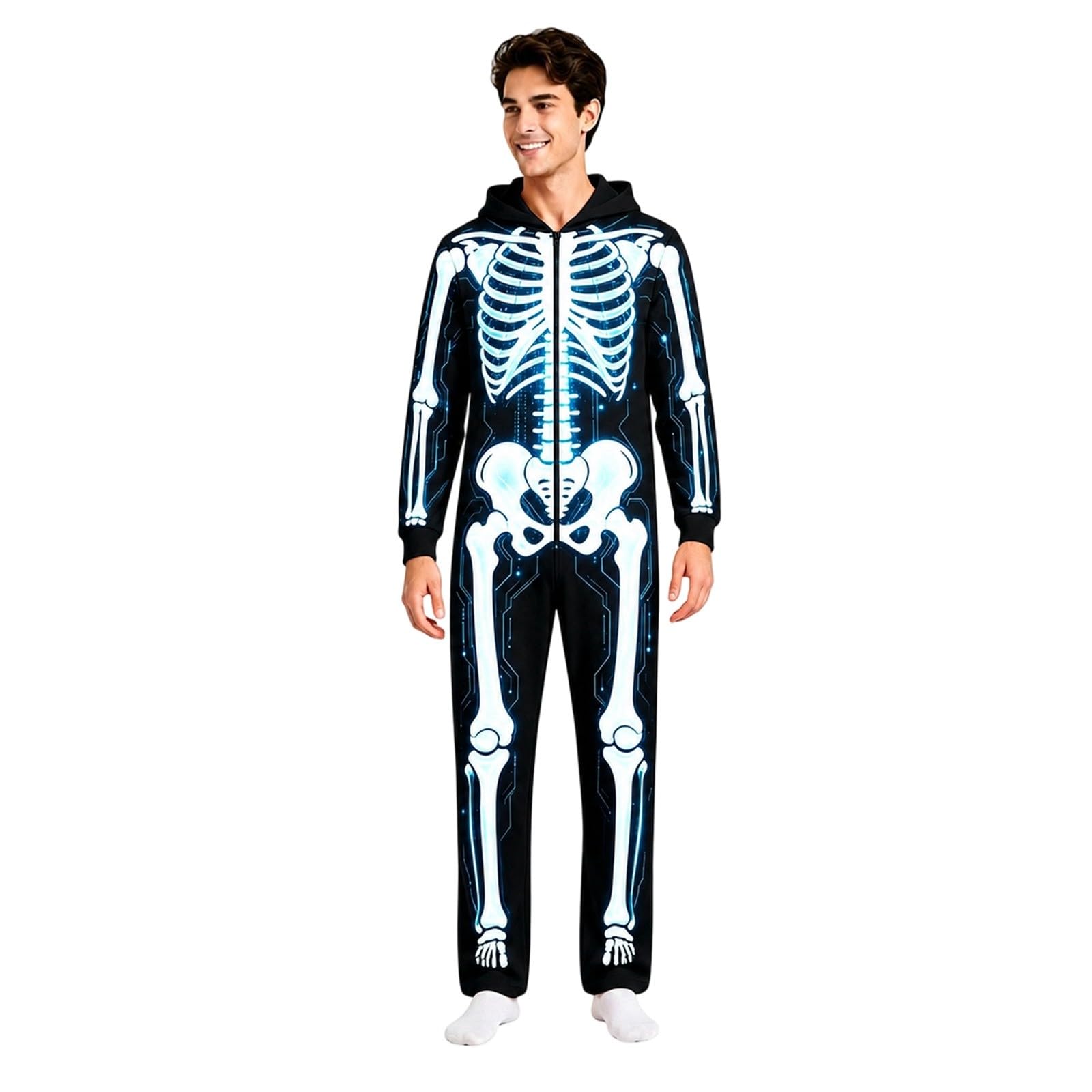 Halloween Kostüm Damen Große Größen Onesie Herren Werwolf Halloween-Kostüm Warm Ganzkörper Pyjama Lustig Jumpsuit Lustige Kostüme Kigurumi Witzige Für Erwachsene Karneval Lustiges Faschingskostüme