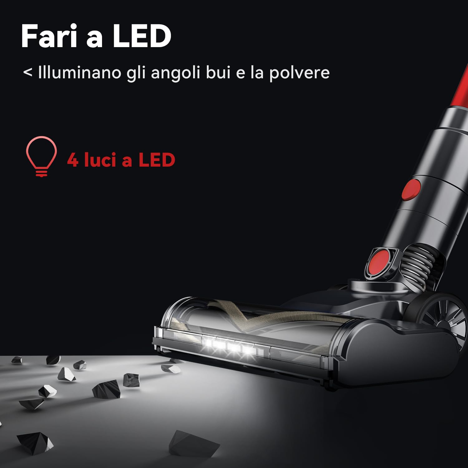 YISORA Aspirapolvere con Filo, Scopa Elettrica con filo 6 in 1 Aspirapolvere e Aspira Briciole, 23kPa 600 W, Lunghezza Cavo 6m, Senza sacco, per Pavimenti duri, tappeti, peli di Animali Domestici (I8