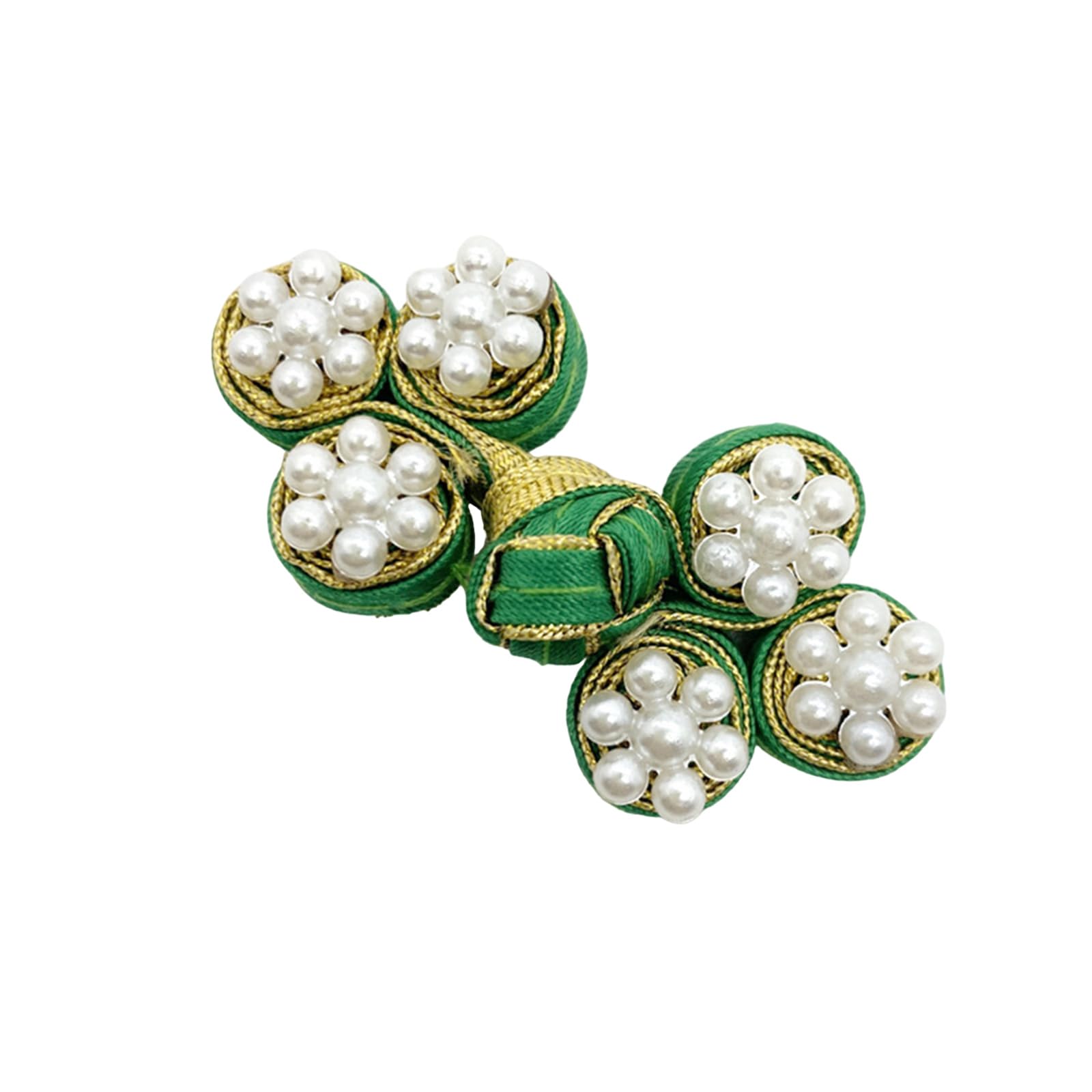 Buxuaaaa Chinese Frog Buttons Cheongsam Sewings Fasteners Beaded Chinese Closures Buttons for Sweater Coat Beaded Closures Cheongsam Knots Frog Button