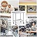 Giantex 36 × 24 Inches Stainless Steel Table w/ 4 Caster Wheels, Commercial Work Prep Table with Adjustable Lower Galvanized Shelf, Heavy Duty Metal Table for Restaurant, Kitchen