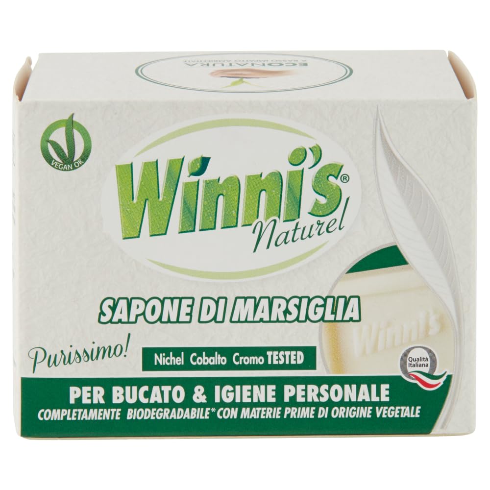 WINNI'S Mydło marsylijskie 24 x 250 g, bez perfum, pręt, detergent do prania