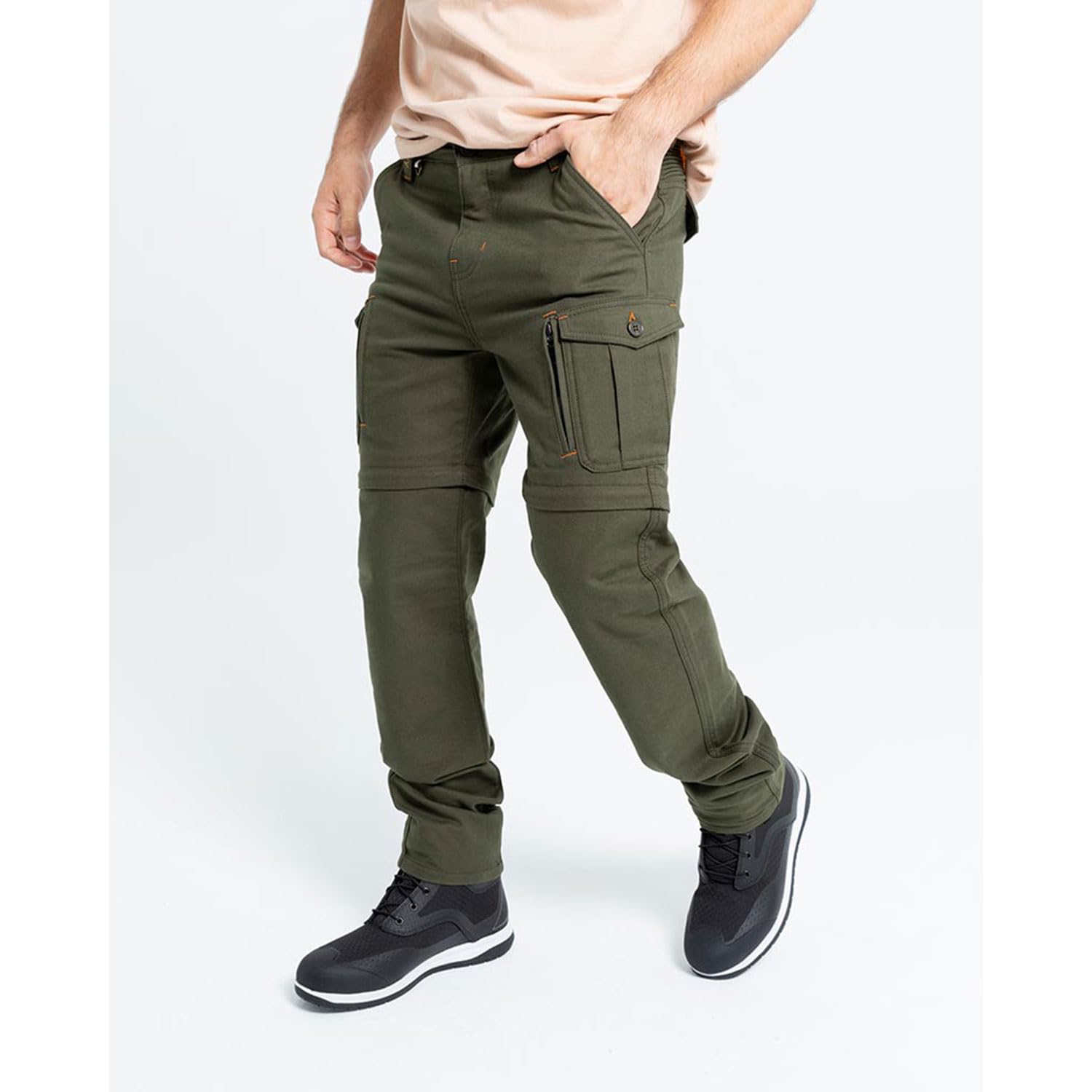 BY CITY - Pantaloni Moto Uomo - Air III Man - con Gambe Rimovibili - con Protezioni rimovibili in ginocchio e fianco.