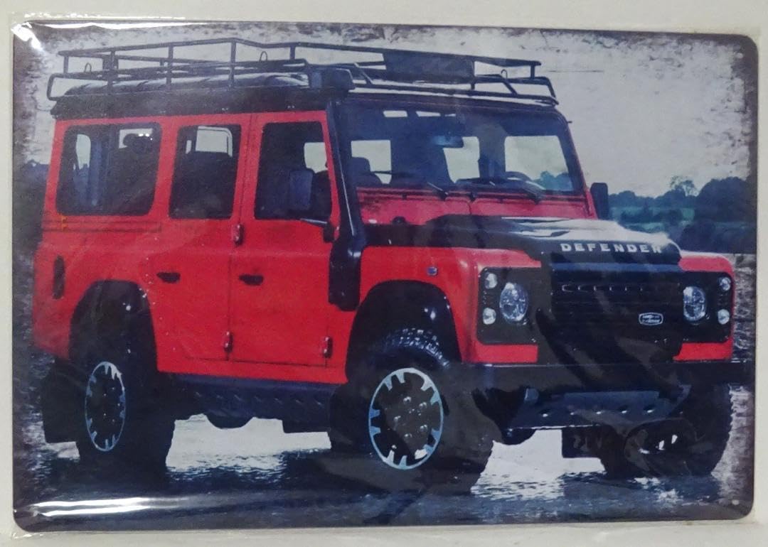 Amazon.co.jp: ランドローバー ディフェンダー ブリキ 看板 メタル