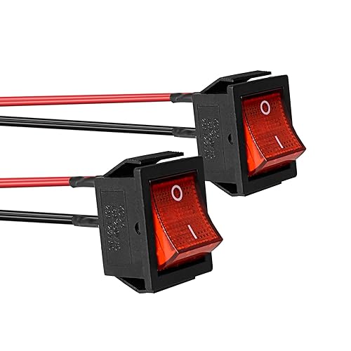 Miniatura 5 de QTEATAK 2 unids AC DPST 4 pines 2 posiciones ONOFF 20A125V 15A250V luz LED verde iluminada barco balancín interruptor interruptor KCD2-201N-G