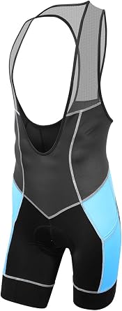 De Soto Mens 400-Mile Cycling Bib Short Compressive Race Fit with Pockets to Support Endurance
