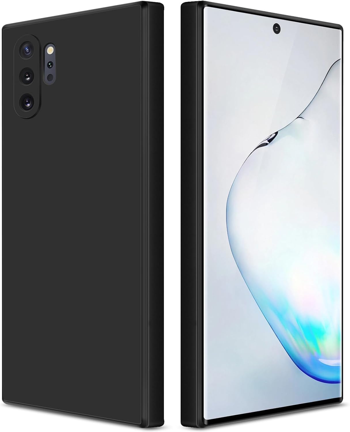 Case for Samsung Galaxy Note 10 Plus - Black Slim Fit Soft Back TPU Cover - Flexible Silicone - Matte - Heavy Duty Protection