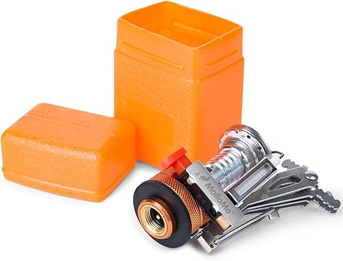 Miniatura 9 de MalloMe Estufa de mochilero – Estufa de camping portátil – Mochila pequeña para campamento individual para recipiente de combustible de propano