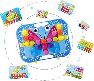 TOYANDONA 1 Conjunto De Brinquedos Infantis Para Crianças Brinquedos Para Crianças Jogos De Botão De Mosaico Quebra-Cabeças De Arte De Botão Jogos De Quebra-Cabeças De Botão Brinquedo