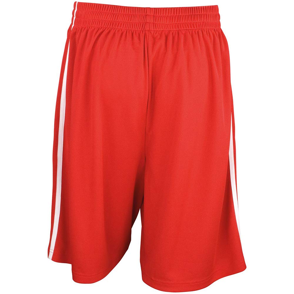 Mens Quick Dry Basketball Shorts (L) (Red / White)