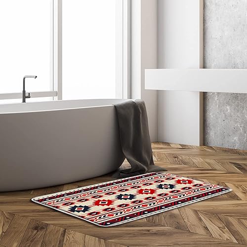 Miniatura 10 de Sunhe Espuma viscoelástica de microfibra impresa, nativo americano, azteca, colorido, suroeste, navajo, abstracto, retro, tribal, geométrico,