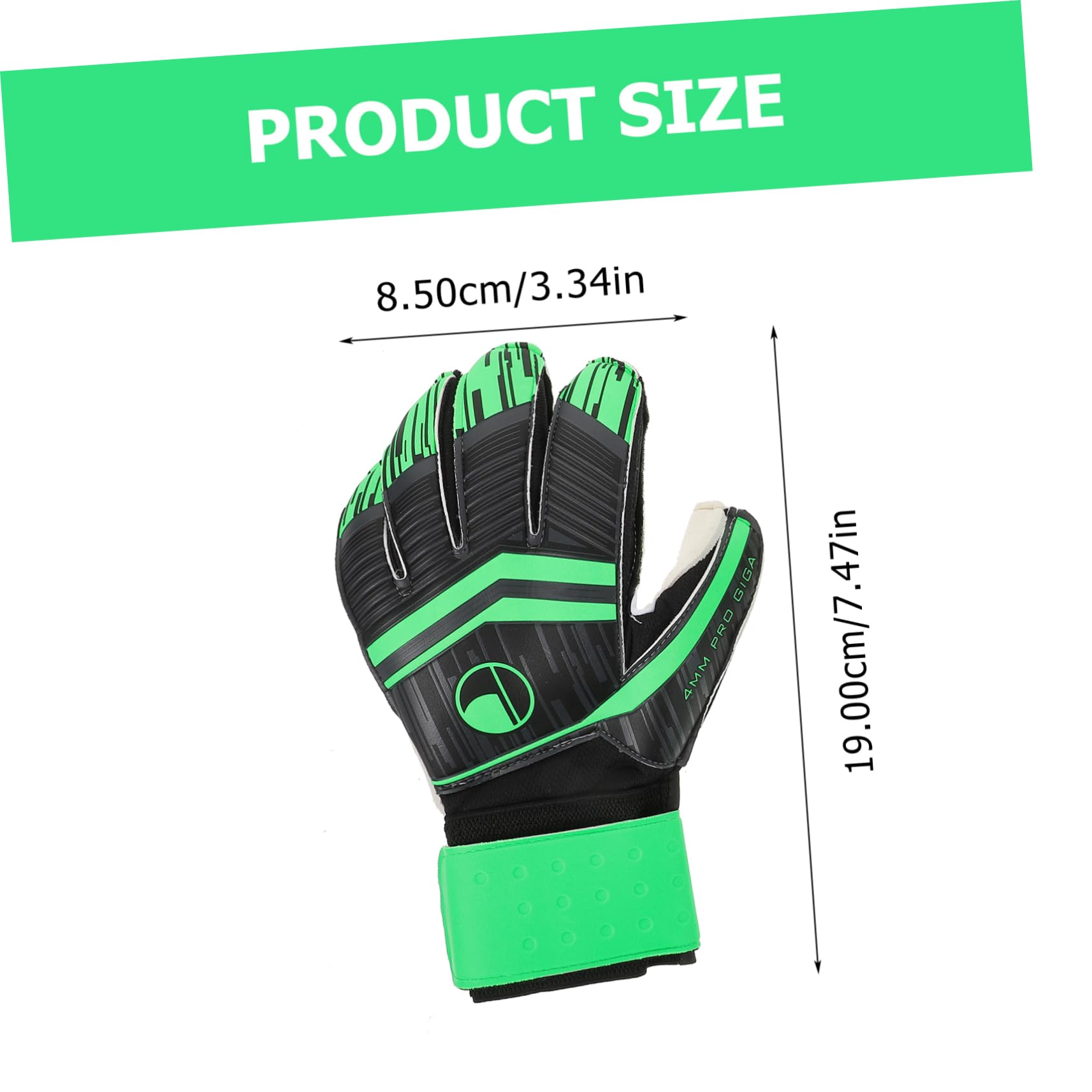 KOMBIUDA Professional Goalkeeper Green Material Finger Guard Glove Soccer Glove Comfortable Fit
