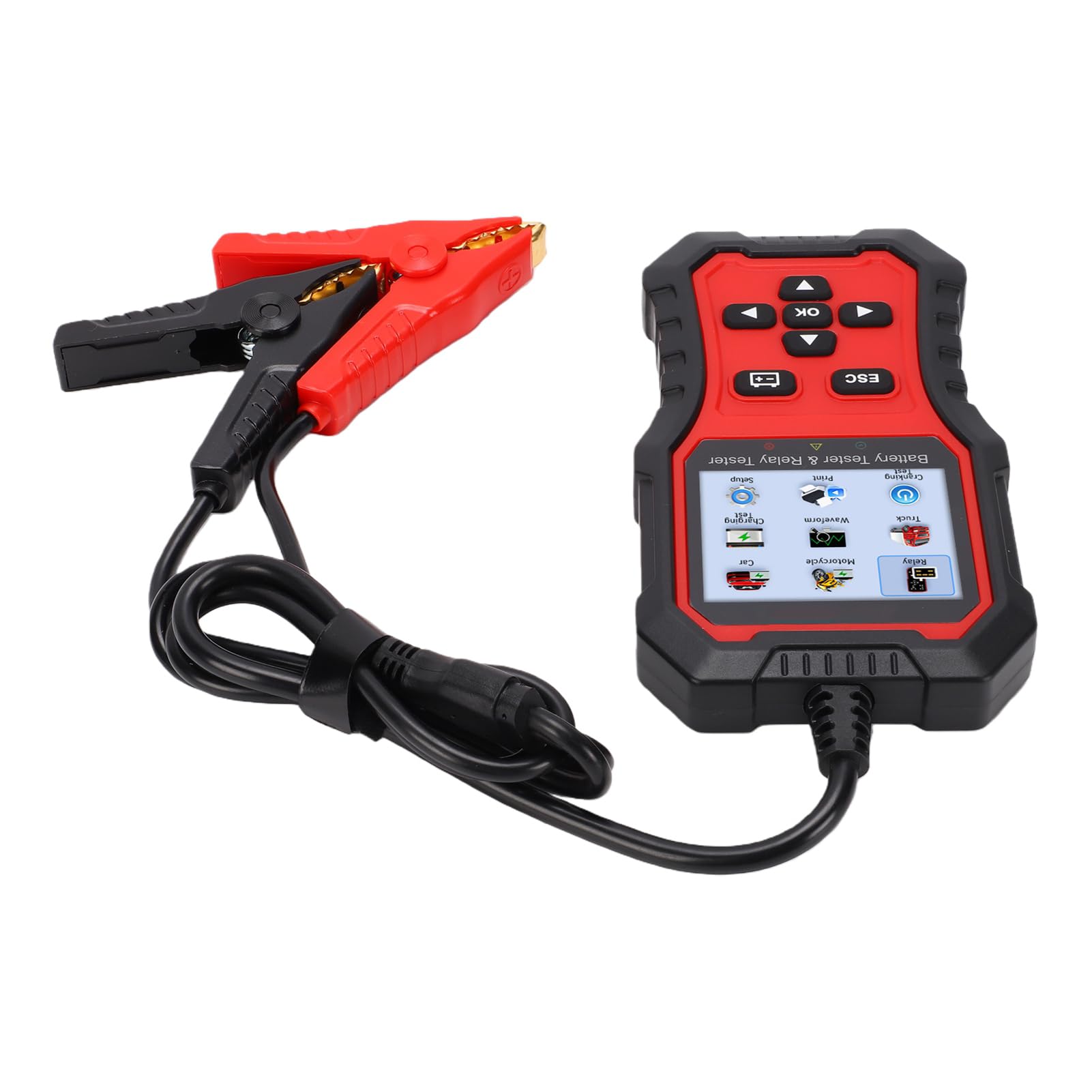AMONIDA 6V 12V 24V Probador de Batería, Análisis del de Arranque y Carga